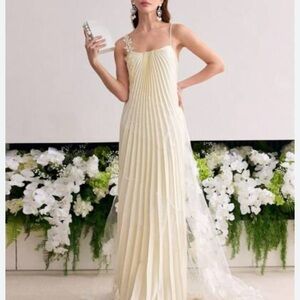 Elegant Cream Evening Gown